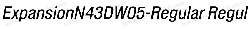 ExpansionN43DW05-Regular Regula字体转换